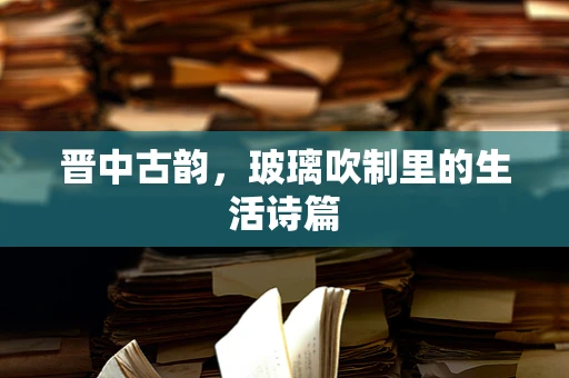 晋中古韵，玻璃吹制里的生活诗篇